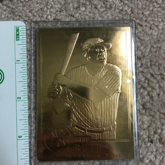Gold Foil Babe Ruth Baseball Card (in case!) - Picture 5 of 7